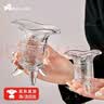 Aseblarm帝王杯秦始皇杯子仿古茶杯男士玻璃杯古代三足杯侯爵杯酒杯子 100ml*1只+35ml*1只 135ml 2只 实拍图