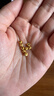 金玉白999黄金猫眼金珠散珠纯金转运珠足金3D硬金小金豆子DIY手串配件女 4mm猫眼金珠约：0.13g 实拍图