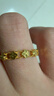 中国黄金（CHINA GOLD）黄金戒指女足金四叶草戒指首饰素圈指环生日520礼物送女友 【情侣款对戒】约4.1g+玫瑰礼盒 实拍图