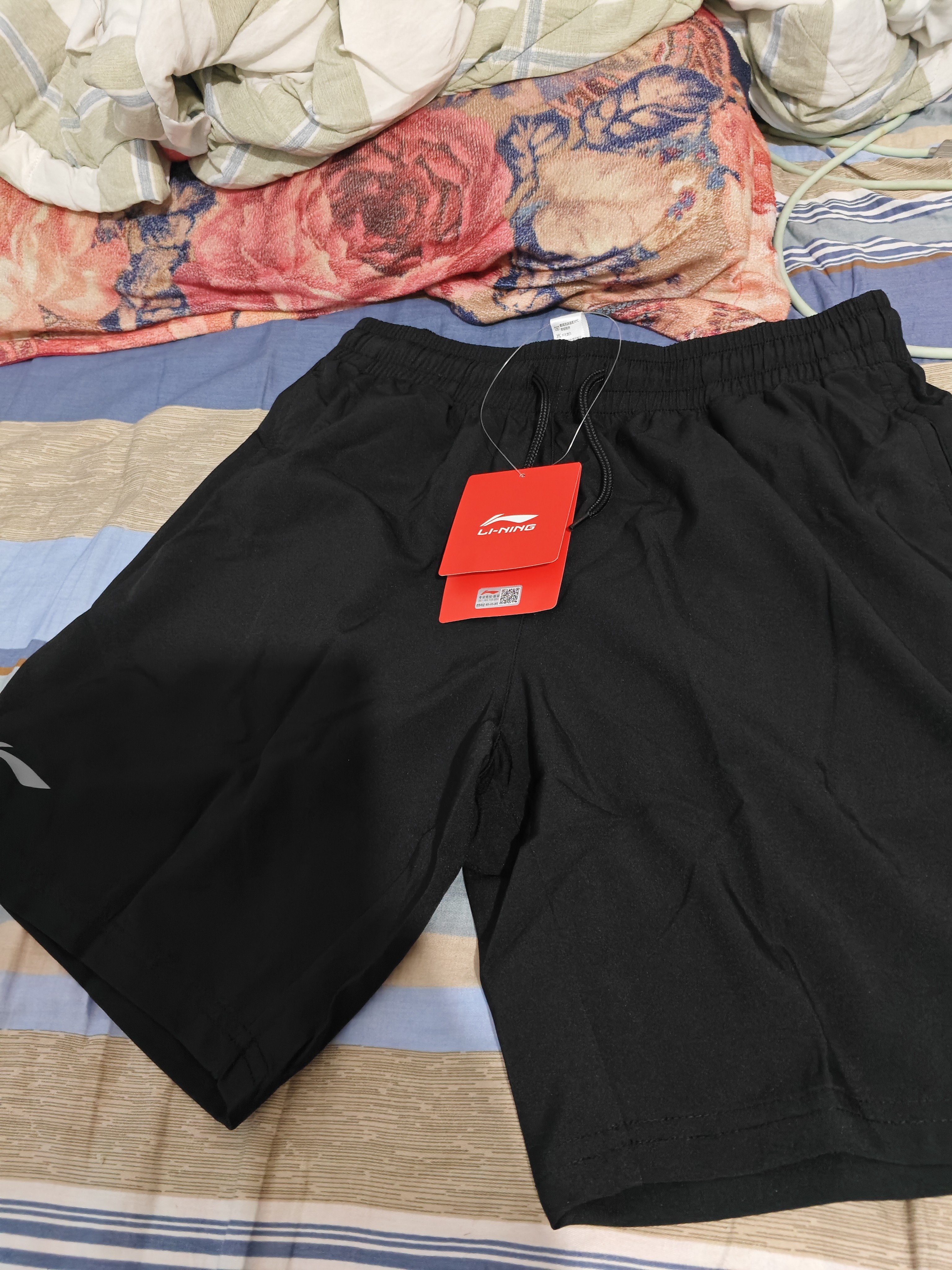李宁（LI-NING）运动短裤男夏季透气薄款宽松休闲户外速干跑步健身冰丝五分裤 实拍图