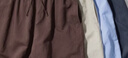 优衣库麻混纺舒适短裤女装26春夏新款485251 69 藏青色 L 实拍图