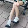FILA斐乐硬糖丨潮牌厚底鞋老爹鞋轻便增高女鞋运动鞋子休闲鞋 雪白-SW 38 实拍图