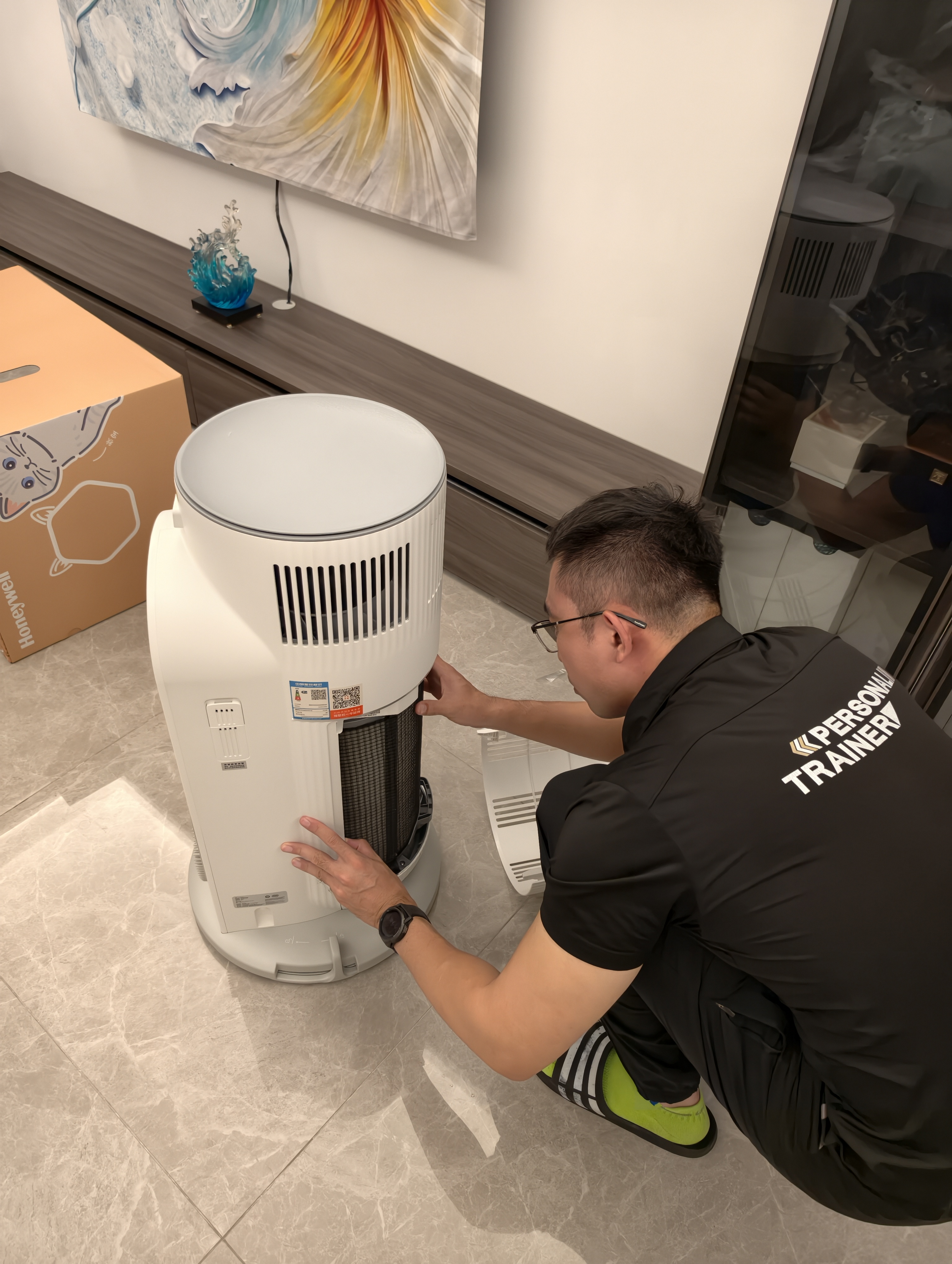 霍尼韦尔（Honeywell）宠物猫用空气净化器吸猫毛除甲醛异味过敏源杀菌消毒母婴级KJ520F-C22W霍哈宝H-Cat Hub 实拍图