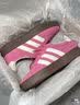 adidas「T头鞋」BARREDA休闲板鞋德训鞋男女阿迪达斯官方轻运动   粉色/汉玉白/树脂黄   36 实拍图