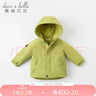 davebella戴维贝拉儿童棉服女童棉衣外套2021冬装男童宝宝加厚连帽棉袄DB16285牛油果绿120cm 实拍图