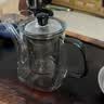 金镶玉高硼硅玻璃茶壶家用过滤喝泡茶单壶功夫茶具耐热防爆办公 墨璃 实拍图