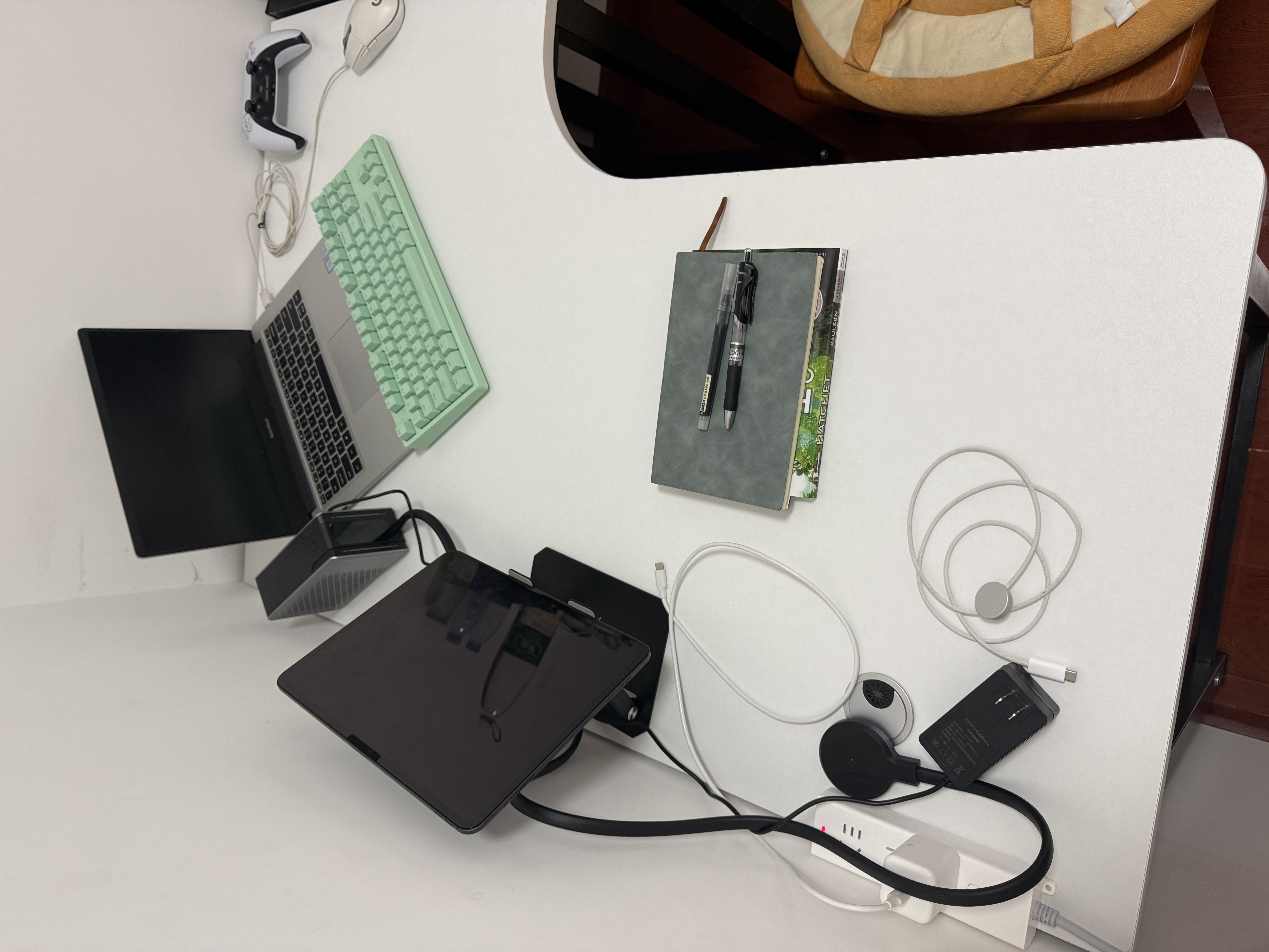久丞家具转角电脑桌学生家用书桌双人书架一体组合桌卧室拐角L型电竞桌子 【加厚16mm桌面】白色右转角 120x80x74cm 实拍图