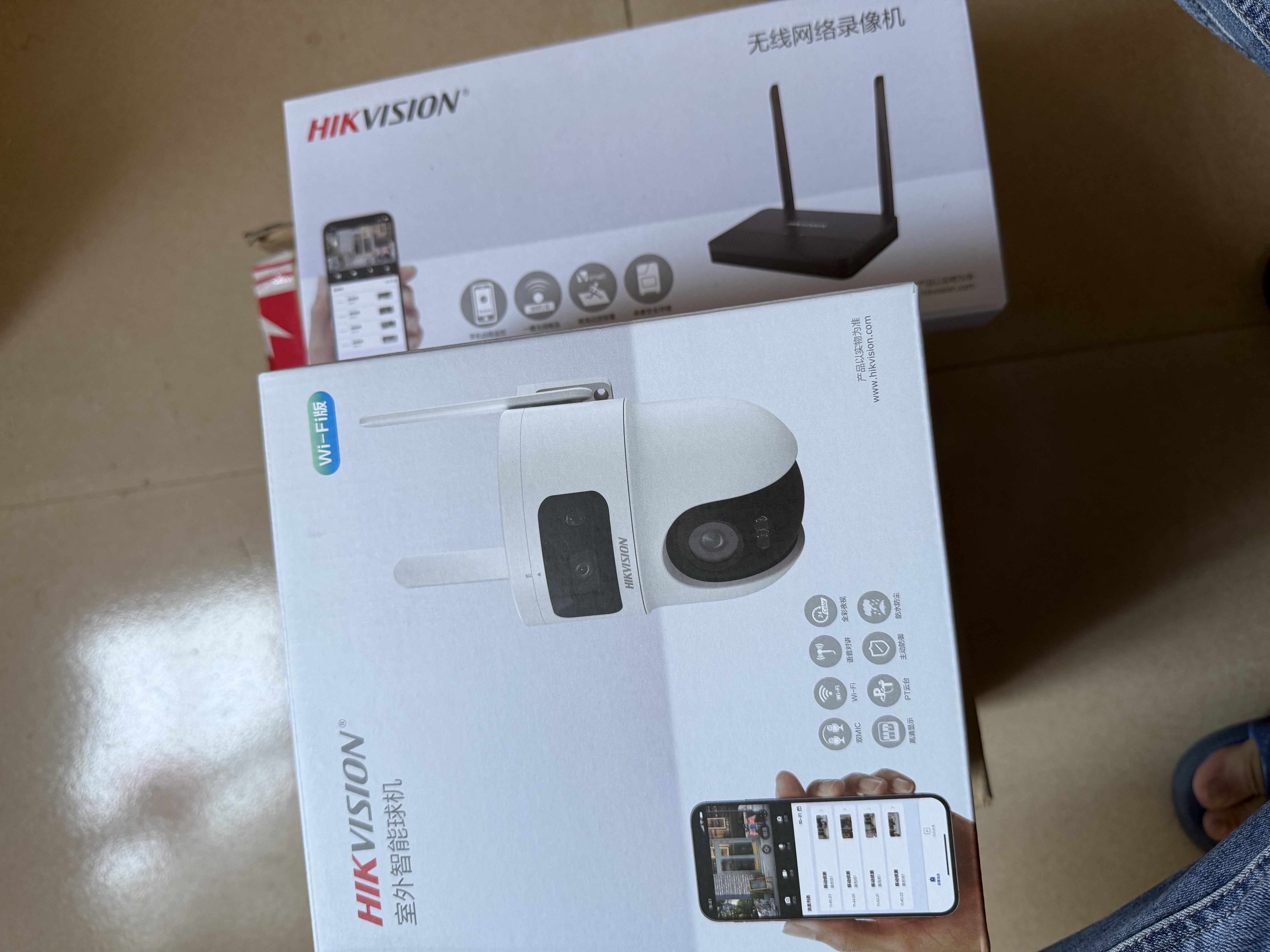 海康威视（HIKVISION）无线摄像头800万高清双摄WiFi云台360度无死角全彩夜视语音对讲人形侦测球机套装带64G卡 实拍图