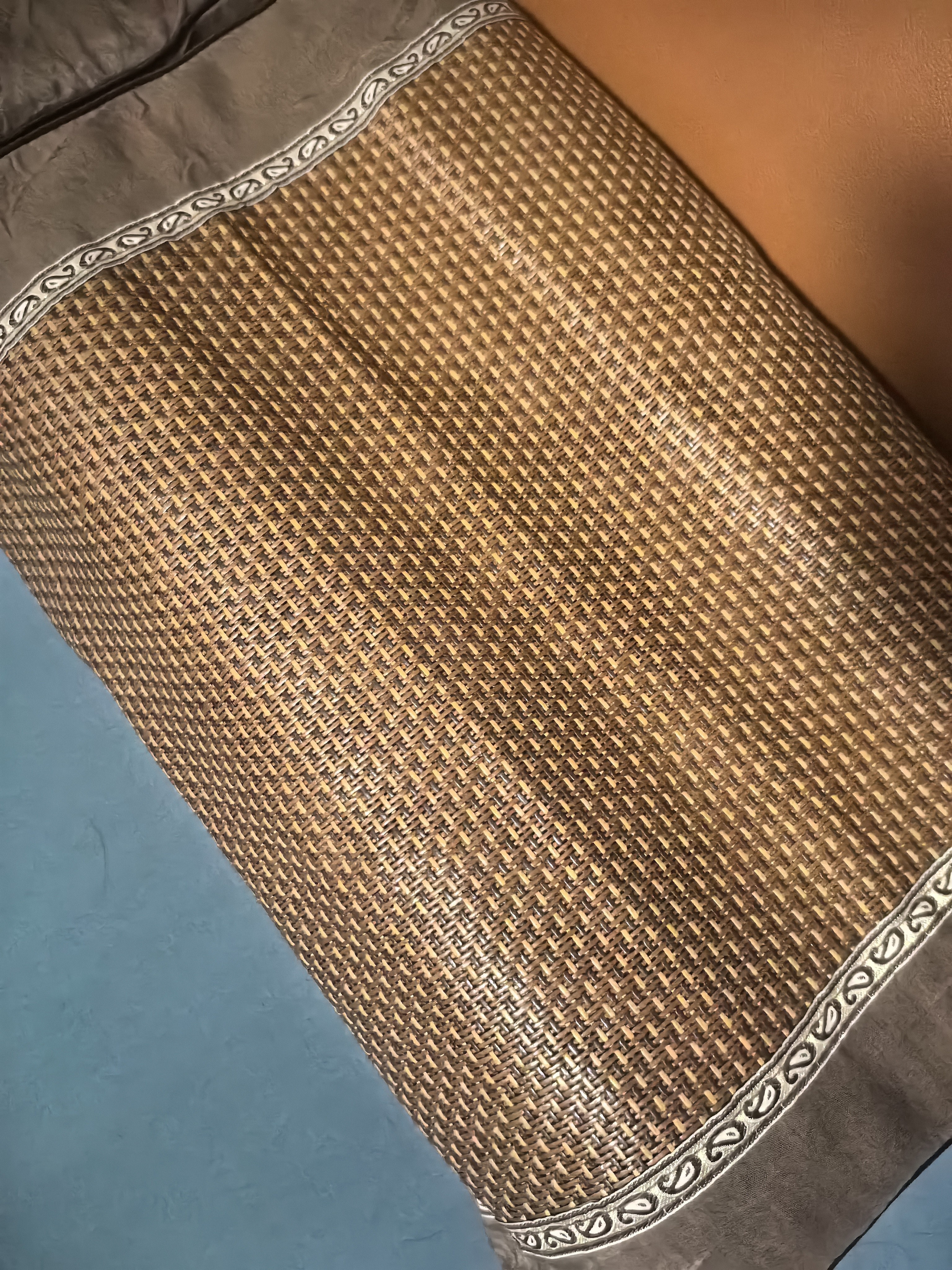 艾薇乳胶枕套夏季凉席冰丝藤席记忆枕头套一个装 咖啡藤 40*60cm 实拍图