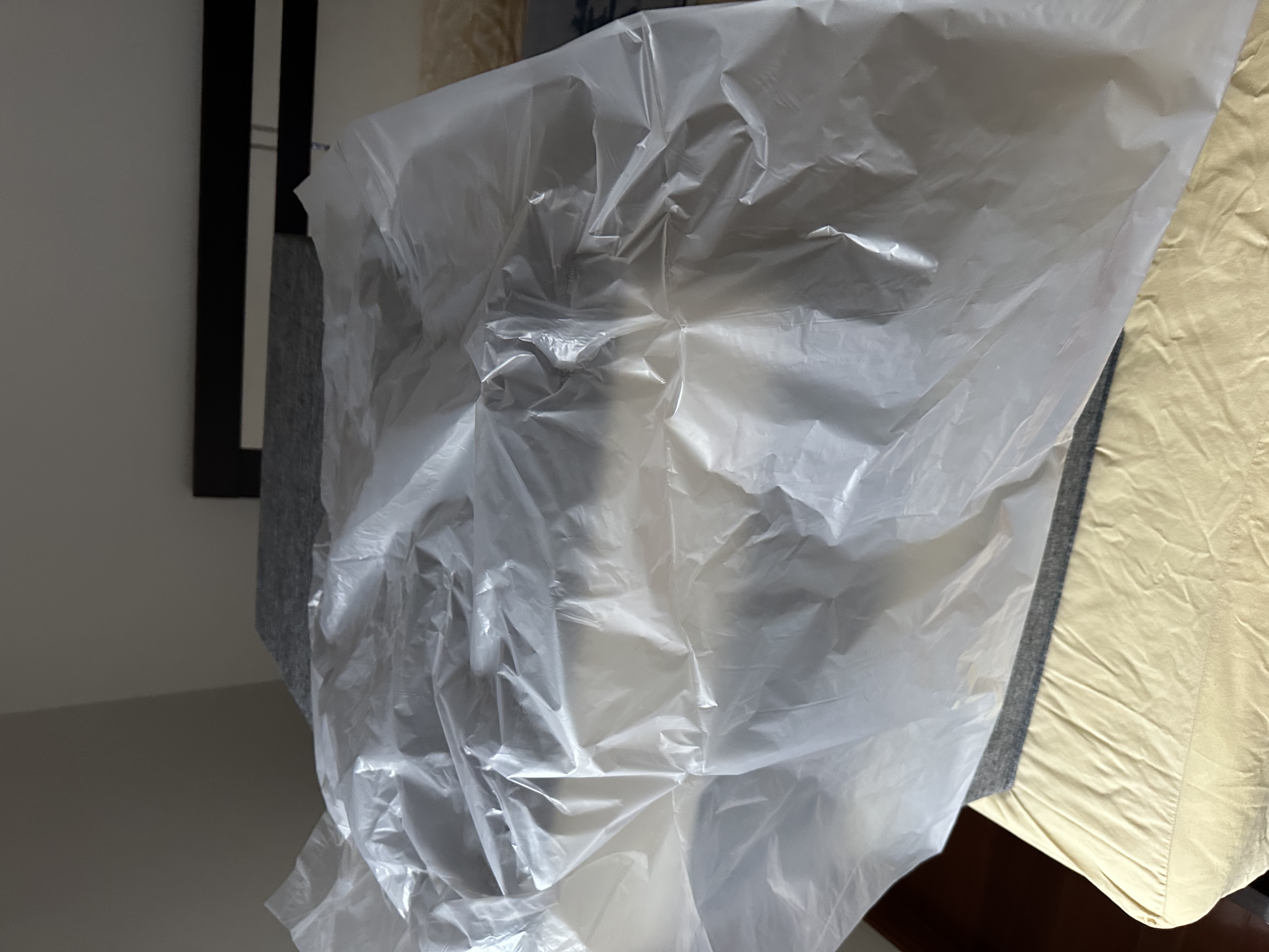 京惠思创棉被整理袋特大透明塑料防尘收纳搬家打包袋 白色100*110cm10只装 实拍图