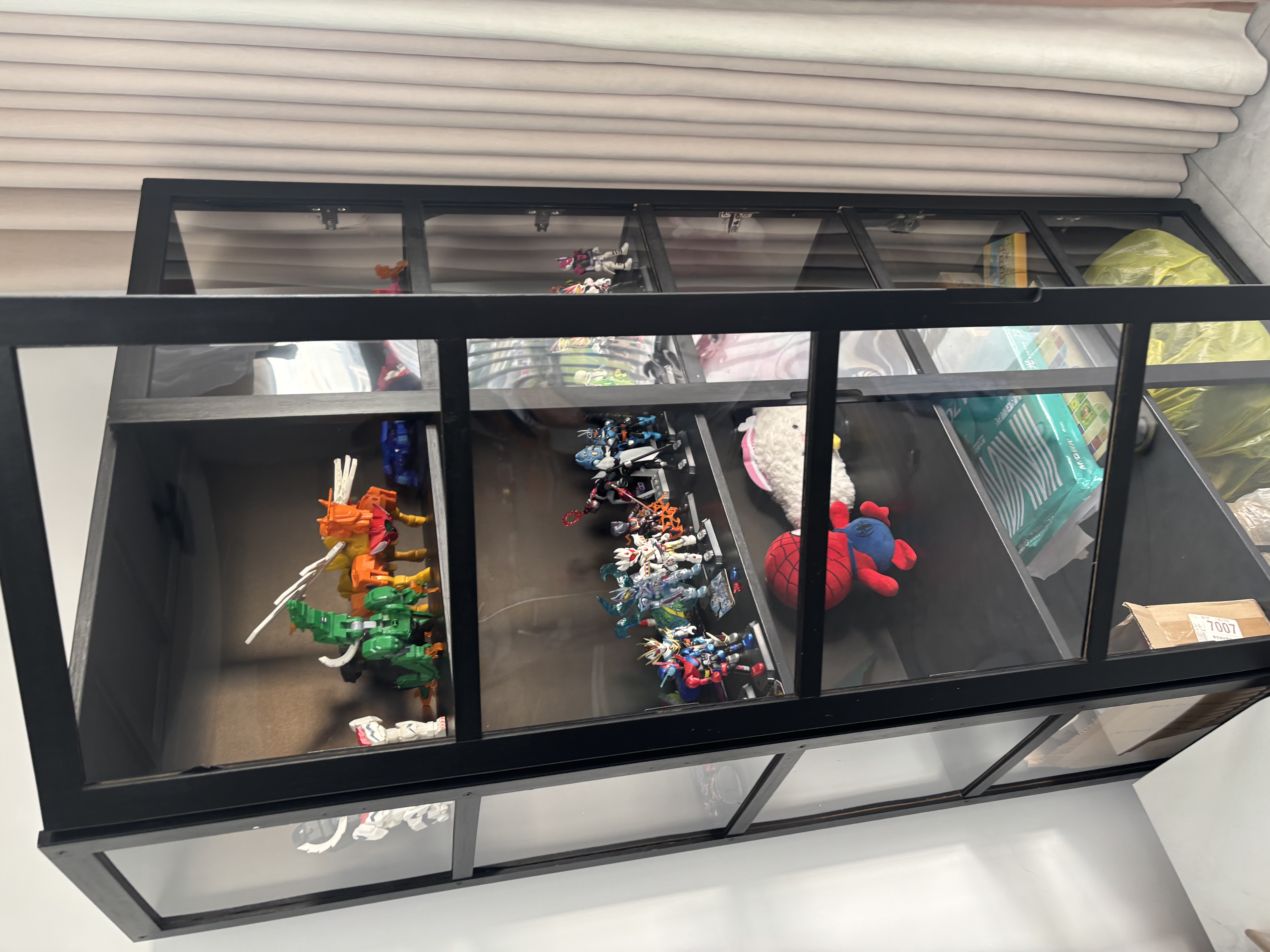 木马人手办展示柜乐高亚克力展示架非玻璃产品货架模型玩具烟柜陈列柜子 【三面透明】黑色五层82长（双门） 实拍图