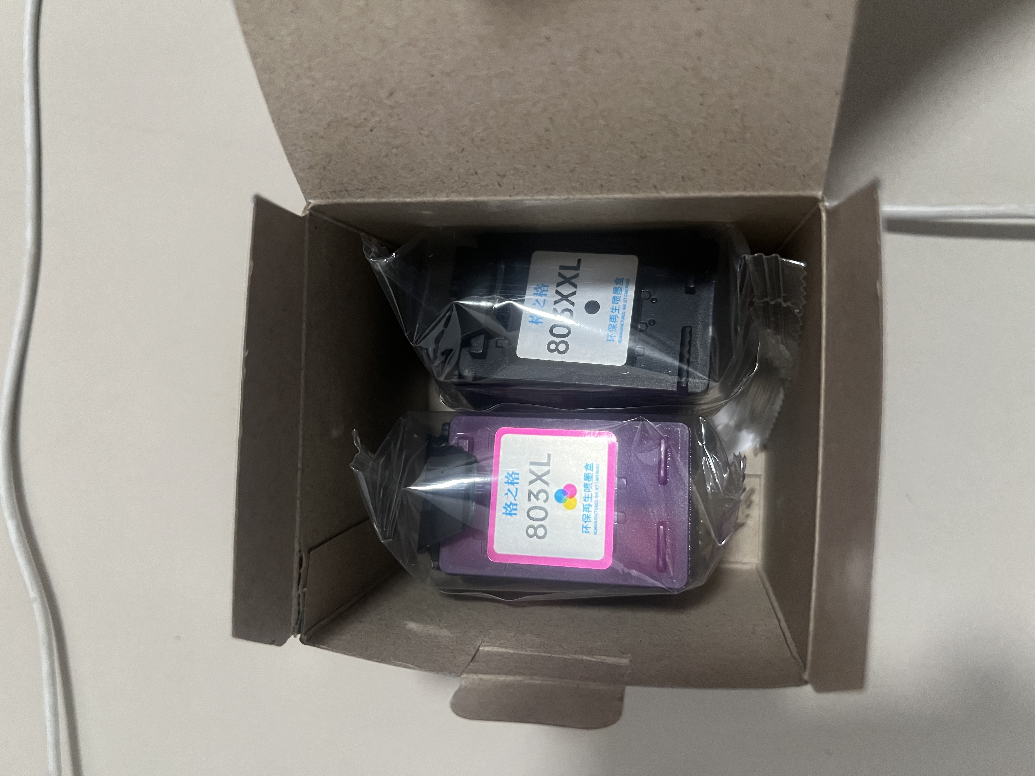 格之格803墨盒 适用惠普2132墨盒hp 1112 2621 2131 2622 2628 2600打印机墨盒 惠普803墨盒 黑彩套装 可加墨 实拍图