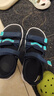 安踏儿童露趾沙滩凉鞋夏季新款童鞋男女童鞋大小童夏季透气舒适凉鞋 【男】新墨水蓝/荧光水绿-9 37 /大童 实拍图