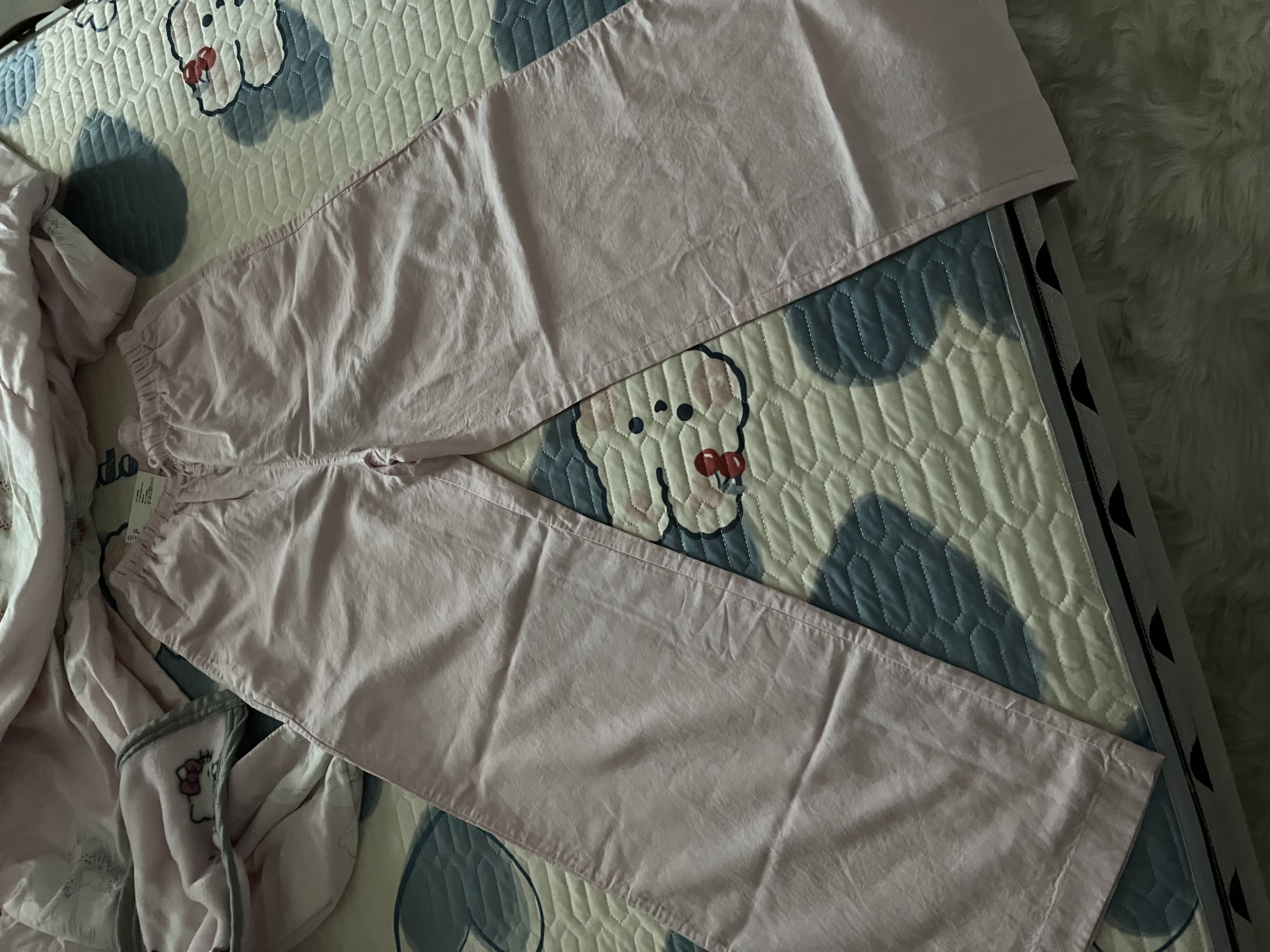 优衣库麻混纺舒适长裤/常规款女装/休闲裤26春夏新款482246 11 粉红色 S 实拍图