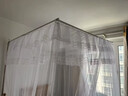 圣安贝（ShenAnBei） 圣安贝 蚊帐不锈钢加厚30MM粗管伸缩1.8m三开门免打墙 白色床尾开门25mm管 200cm*120cm*220cm 长宽高 实拍图