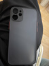 暴走 适用苹果12Mini手机壳 iPhone12Mini保护套镜头全包防摔防指纹魔方硅胶直边撞色透明磨砂黑 实拍图