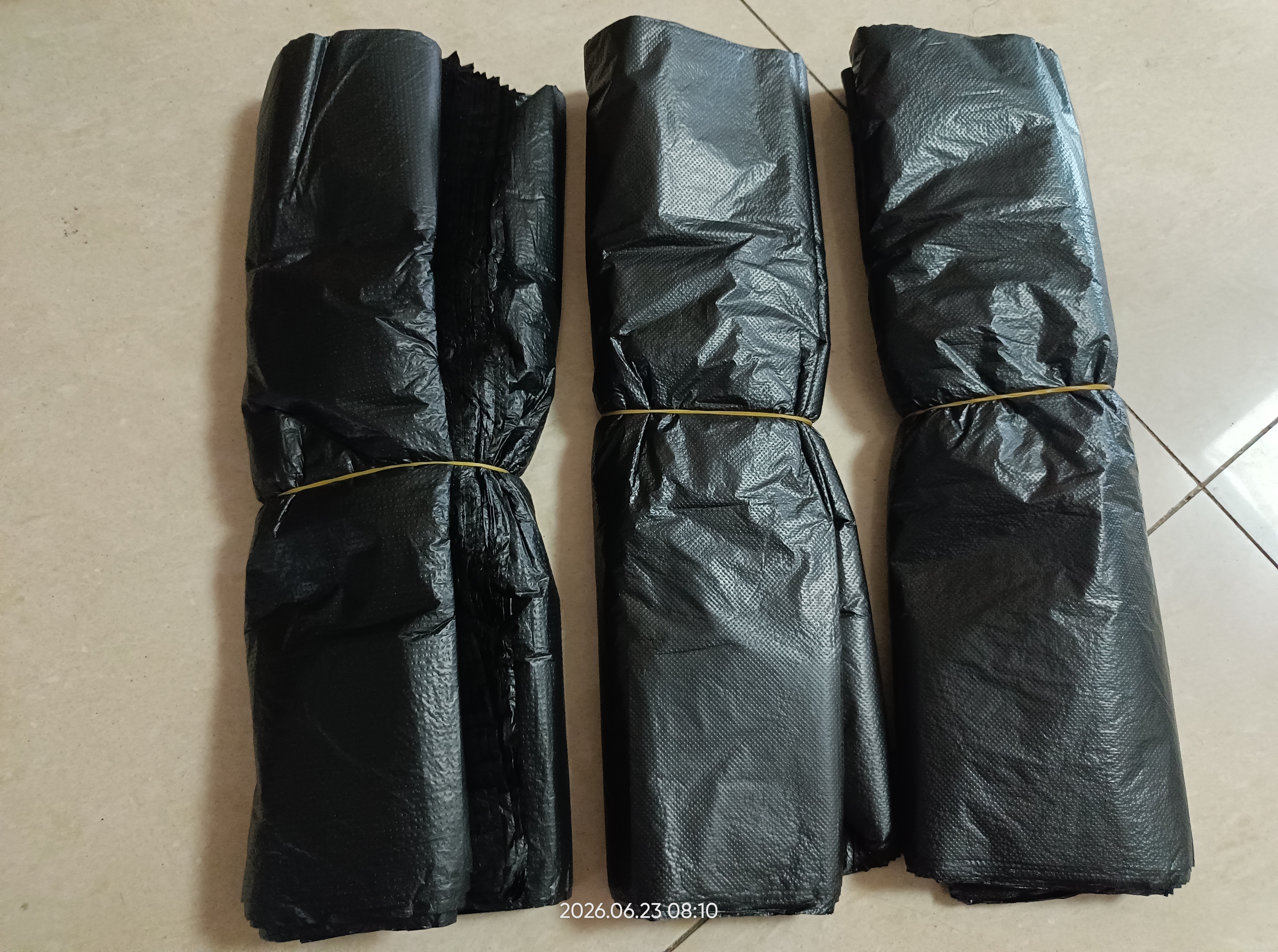 垃圾袋家用手提式加厚背心式厨房学生宿舍用黑色塑料袋 100只 实拍图