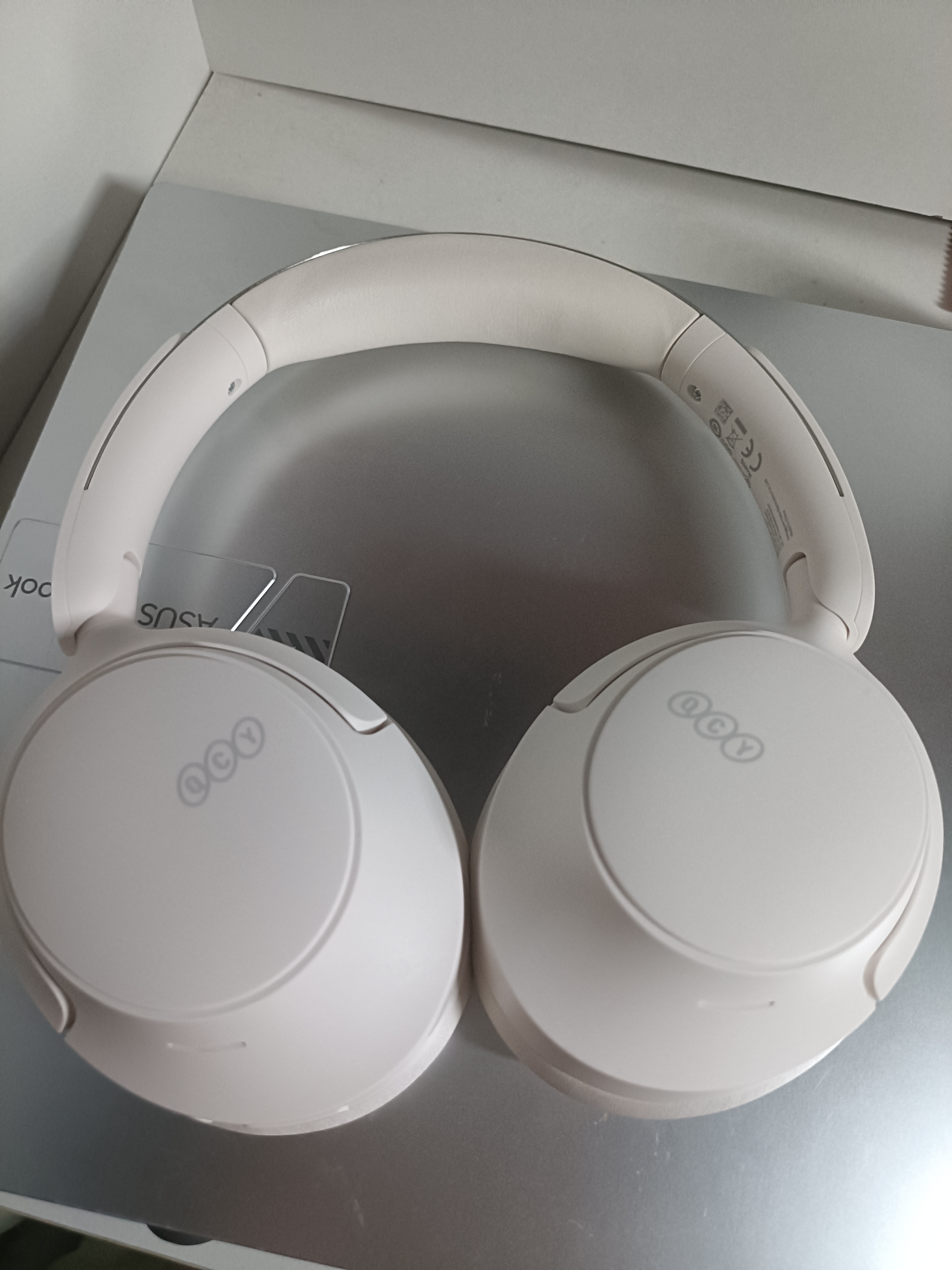 QCY H3S 头戴式-56dB主动降噪【双金标+A级降噪认证】7麦蓝牙耳机无线有线游戏低延迟超长续航 白色 实拍图