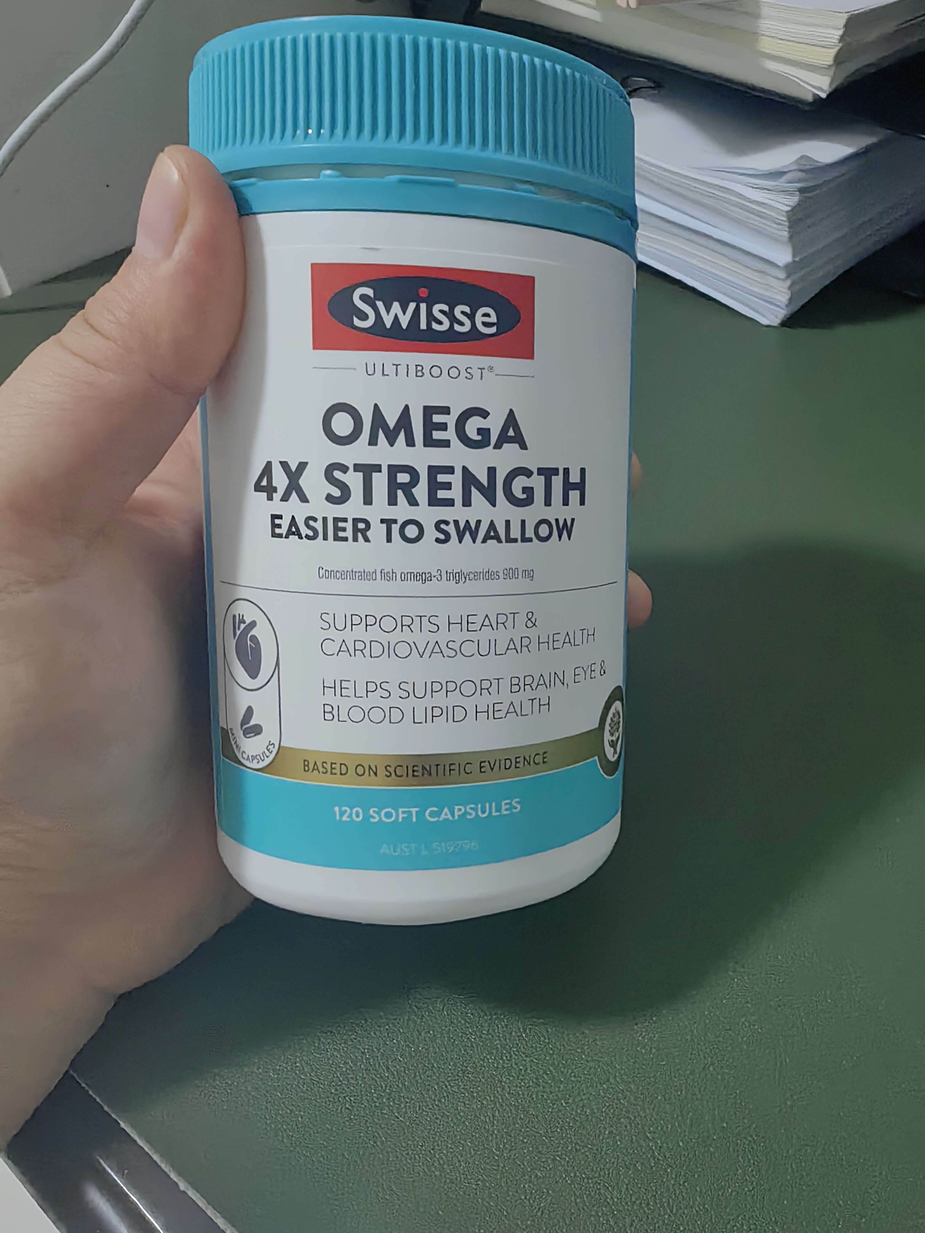 Swisse斯维诗4倍高浓度深海鱼油迷你胶囊omega3 DHA+EPA rTG型120粒*2瓶 实拍图
