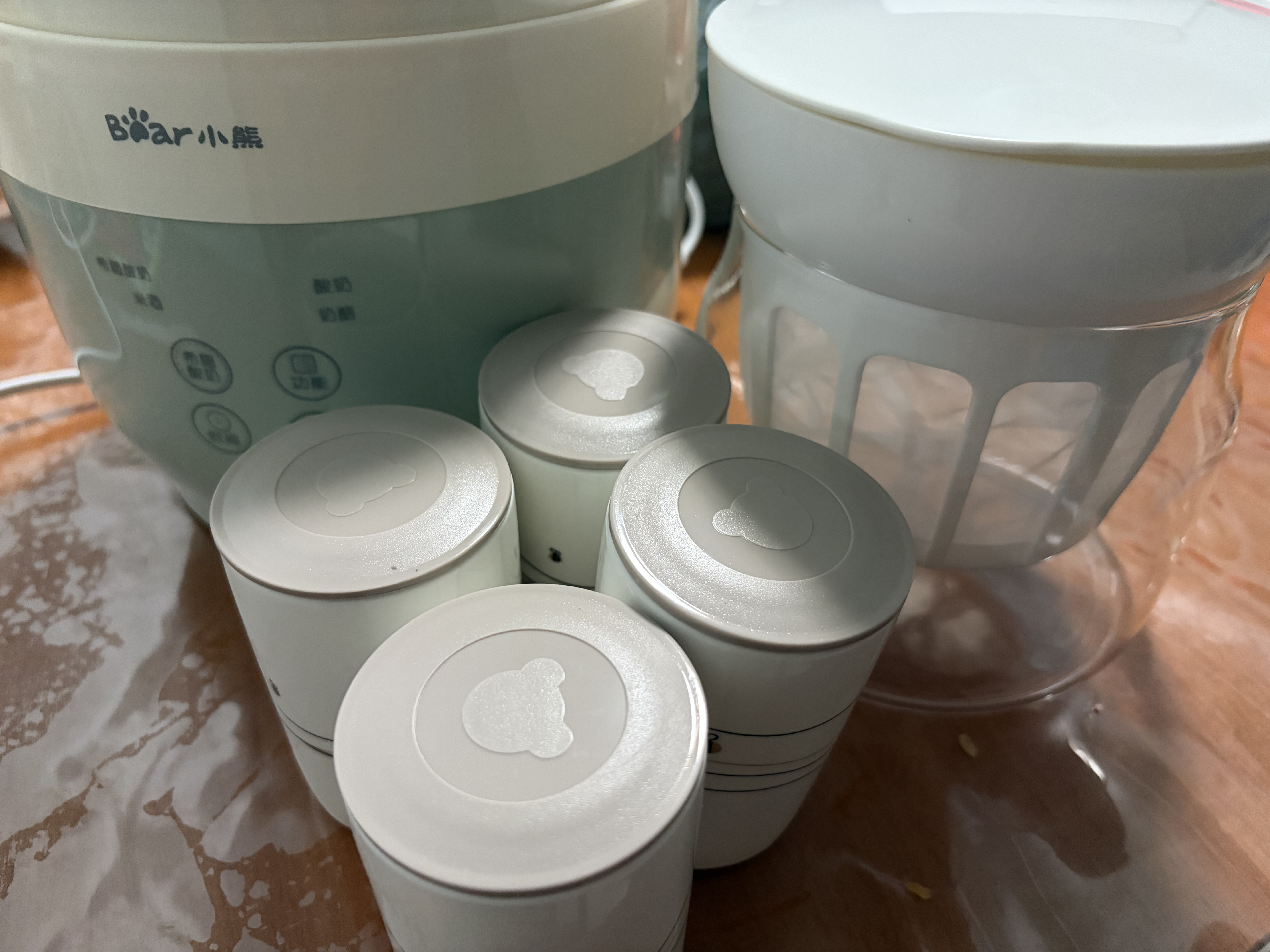 小熊（Bear）酸奶机 家用全自动希腊酸奶奶酪米酒机酸奶发酵菌玻璃内胆陶瓷分杯 SNJ-C10V3 实拍图