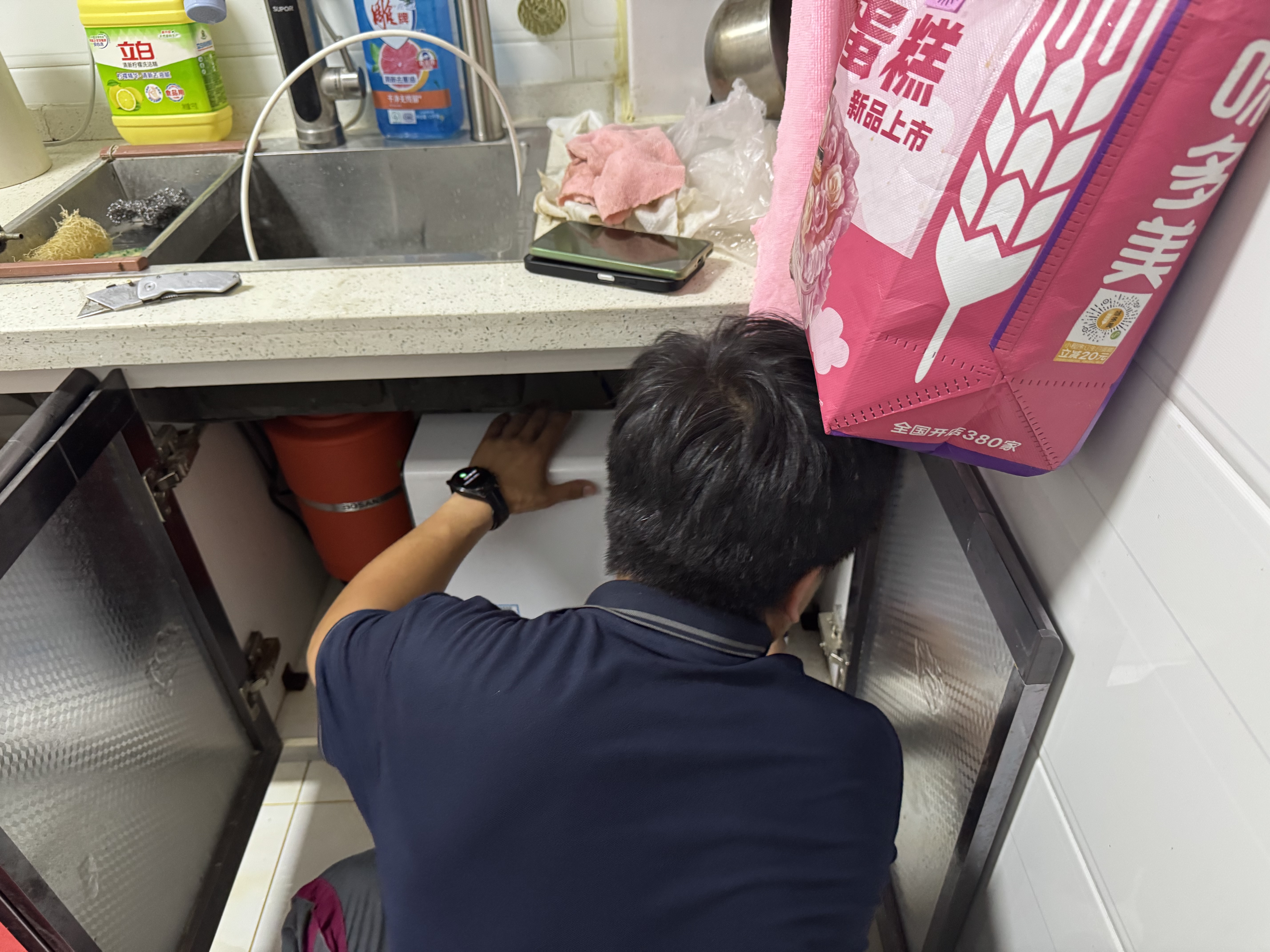 海尔（Haier）净水器鲜活水pro+1200G瞬时1400G抑菌滤芯触控龙头双出水厨房专用台下母婴直饮净水机R883 实拍图