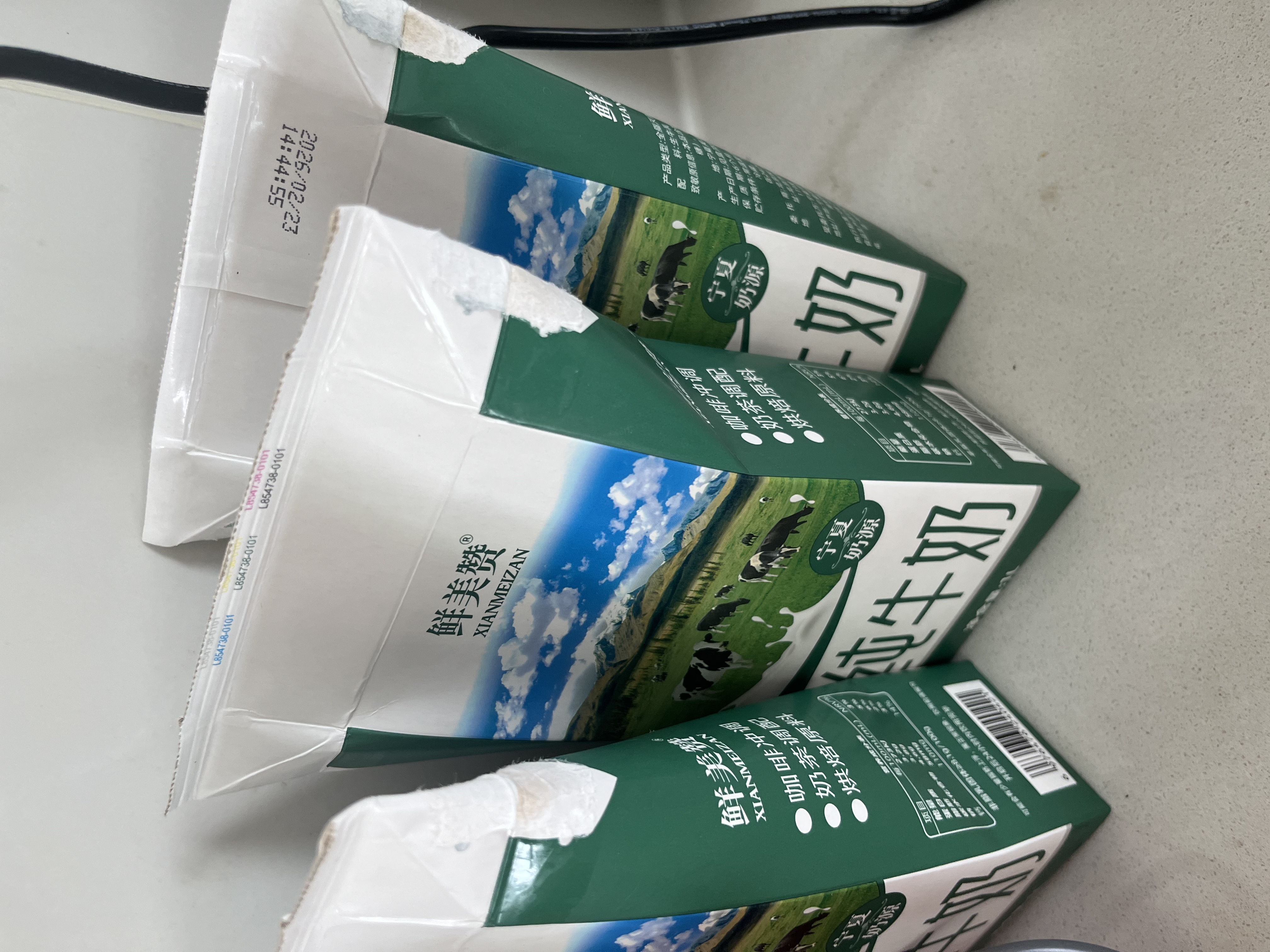 鲜美赞宁夏奶源高原纯牛奶1L*12盒全脂早餐奶咖啡伴侣烘焙商用无盖装 实拍图