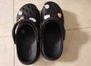 名创优品（MINISO）洞洞鞋男女款EVA夏外穿沙滩凉鞋防滑踩屎感包头情侣 黑色+海星 实拍图