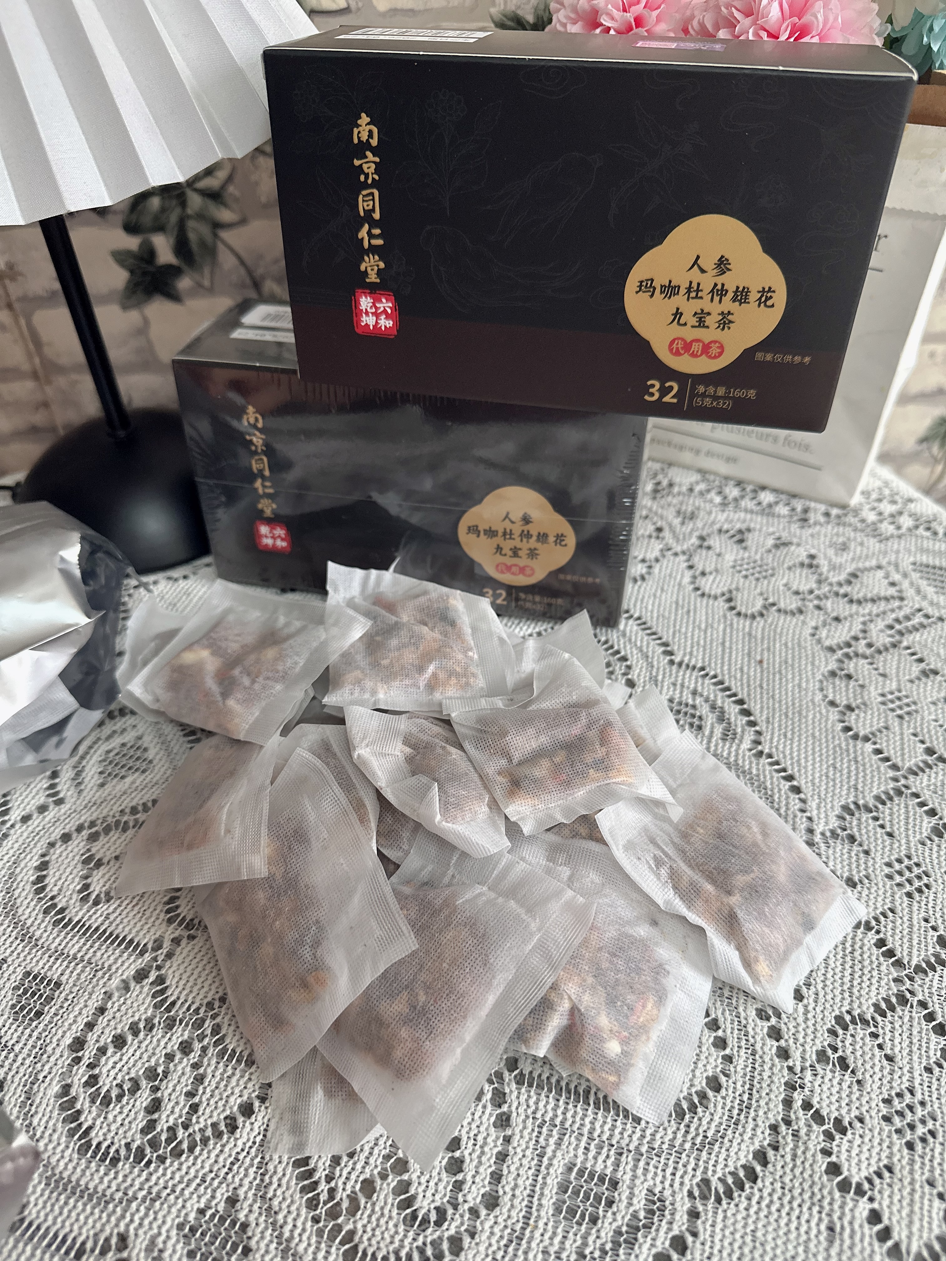 同仁堂（TRT）人参玛咖杜仲雄花九宝茶赠品160g 实拍图