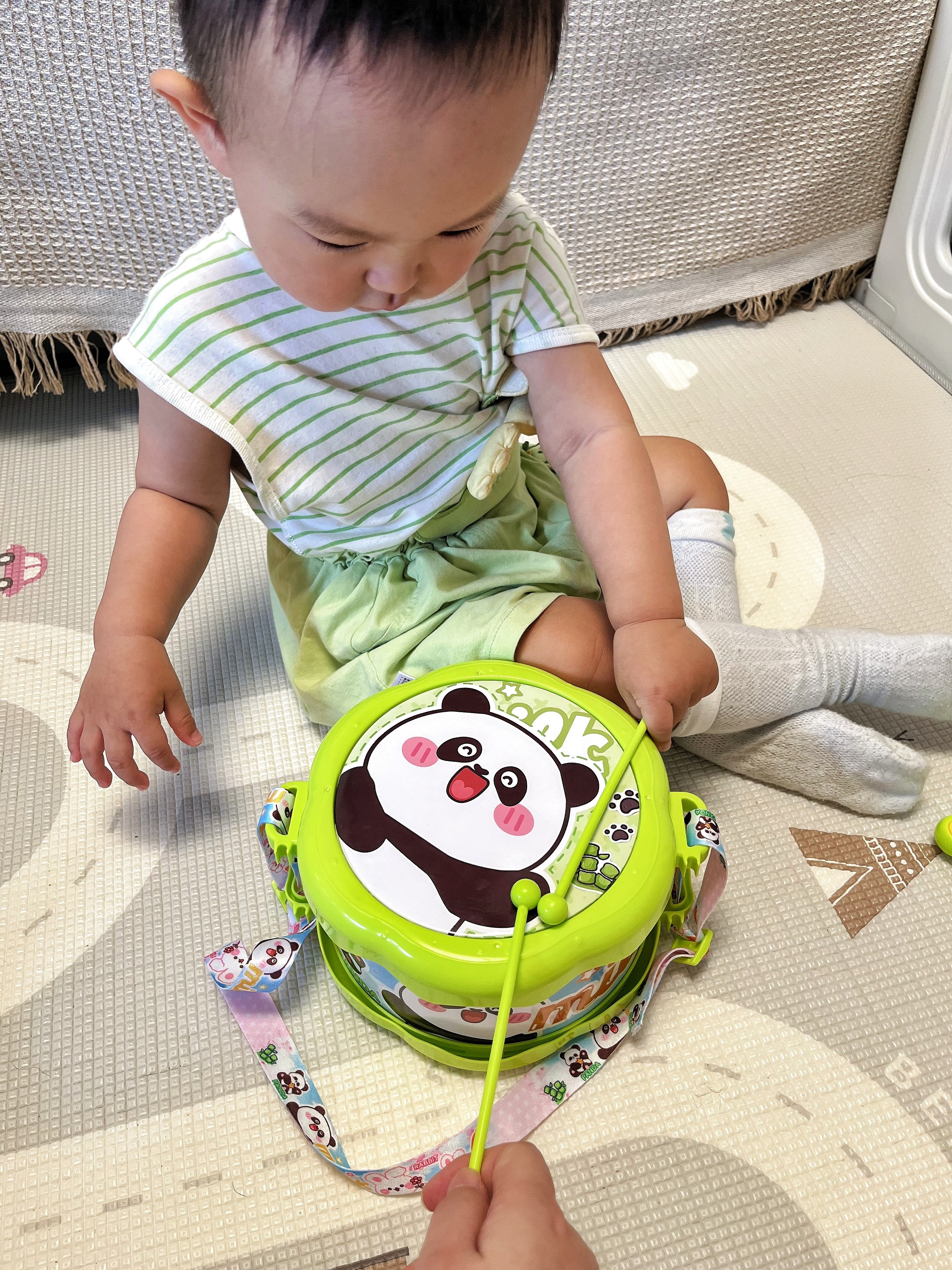 兰酷帕手拍鼓婴儿手摇铃小喇叭宝宝手眼协调训练蒙氏早教玩具生日礼物 实拍图