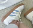 adidas「T头鞋」VL COURT 2.0复古休闲板鞋德训鞋阿迪达斯轻运动   汉玉白/蓝色/金色 (推荐女生买小半码)   37 实拍图