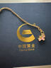 中国黄金（CHINA GOLD）黄金项链女足金独角兽小马吊坠挂坠套链生日礼物送女朋友老婆 足金吊坠约0.5g*配镀金银链【玫瑰礼盒】 实拍图