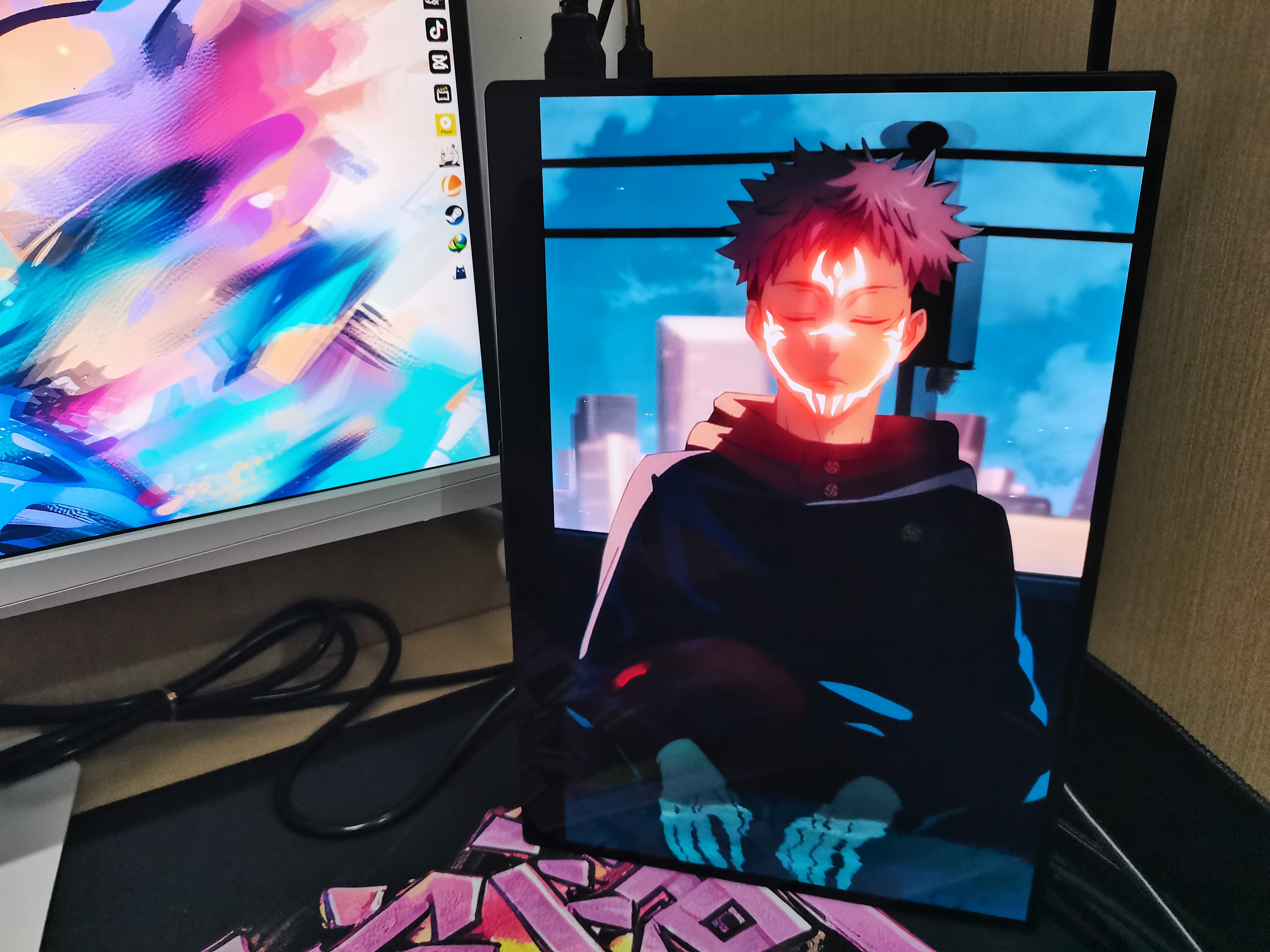 雕塑家14英寸便携式显示器4K OLED屏100%DCI-P3高色域 手机电脑笔记本副屏Ps5一线直连扩展屏MU140LH 实拍图