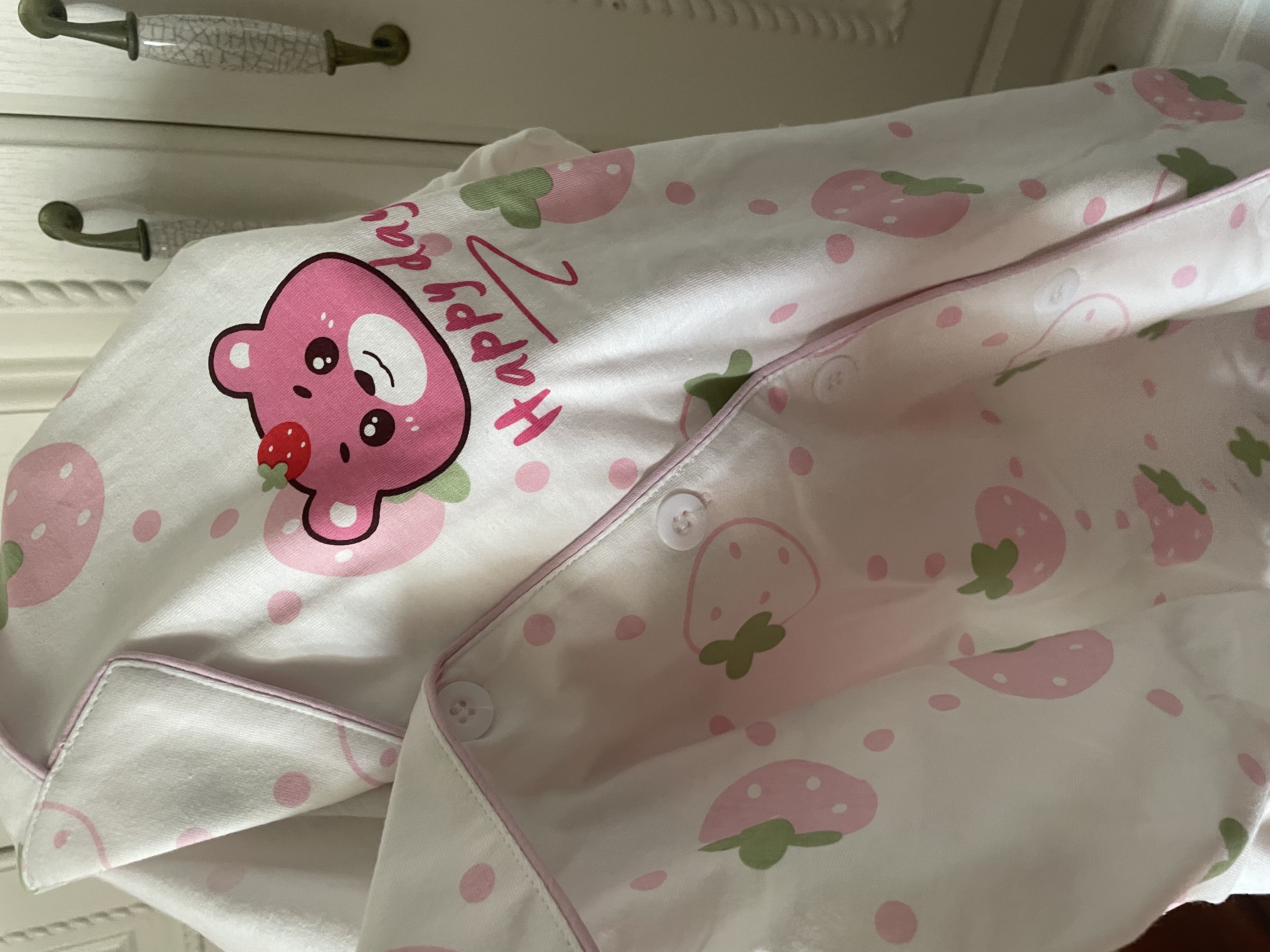 芬腾女童睡衣A类纯棉26年春秋新款翻领长袖儿童睡衣家居服套装 实拍图