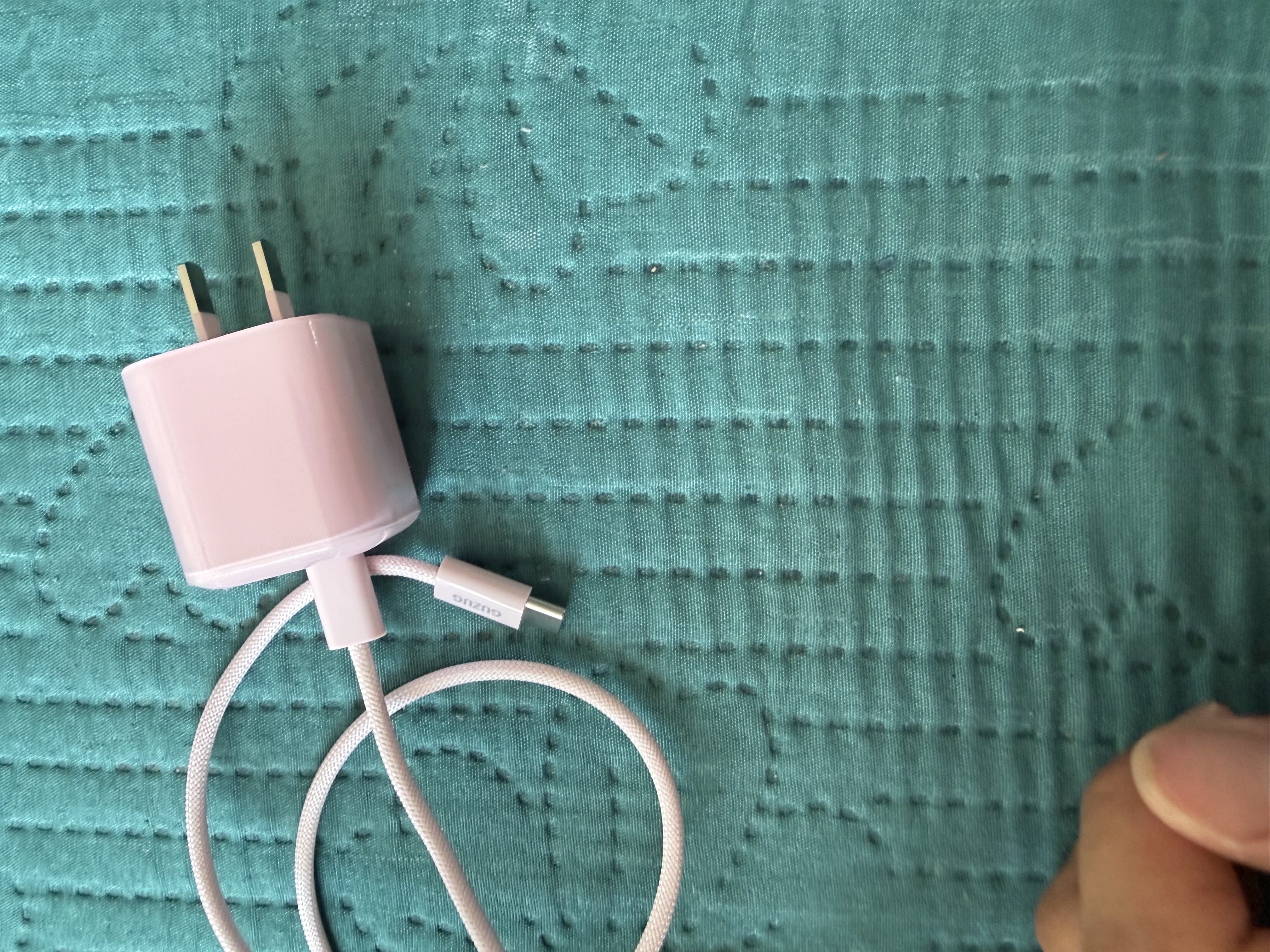 固质【国标3c认证】苹果17充电器适配原装45W氮化镓iPhone16快充air冰芯套装promax/plus充电头15pro 【樱花粉】45W充电头+两米CC编织快充线 实拍图