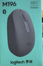 罗技（Logitech）M196 无线蓝牙鼠标 办公鼠标 笔记本商务办公家用 小巧便携 对称手型 石墨灰 实拍图
