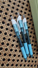 派通（Pentel ）BLN105按动蓝色中性笔高颜值0.5mm签字笔商务学生速干水笔水性笔文具 天蓝杆黑芯3支装 实拍图