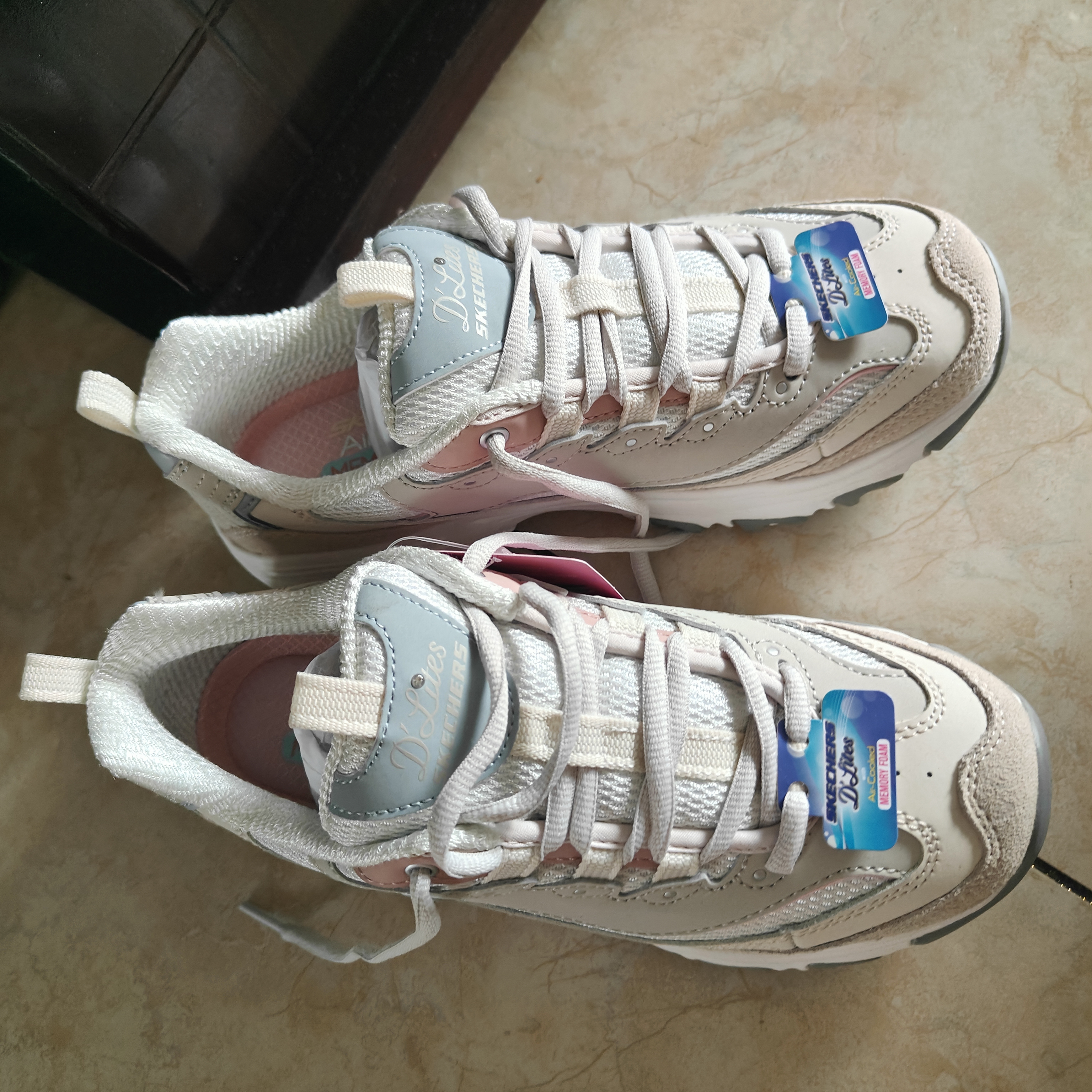 斯凯奇（Skechers）奶茶熊女鞋夏厚底老爹鞋软底熊猫鞋休闲运动鞋149238 实拍图