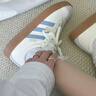 adidas「T头鞋」VL COURT 2.0复古休闲板鞋德训鞋阿迪达斯轻运动   汉玉白/蓝色/金色 (推荐女生买小半码)   37 实拍图