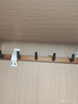 胡桃木挂钩试衣间免打孔门后挂衣架墙上壁挂衣帽挂钩 【L型钩】黑胡桃木-加厚六钩 实拍图