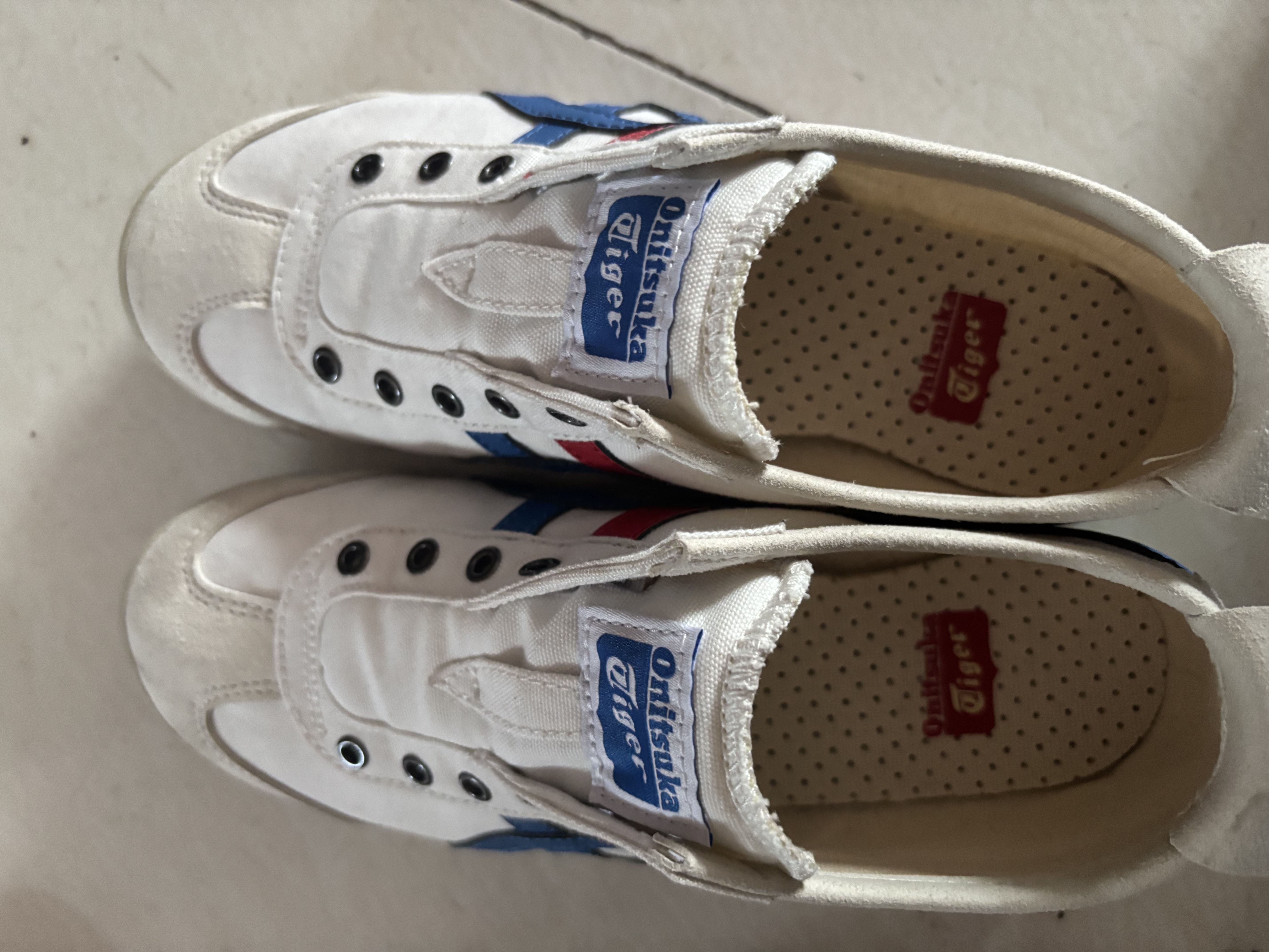 Onitsuka Tiger鬼塚虎男女一脚蹬懒人鞋帆布休闲鞋MEXICO 66™ SLIP-ON 1183A360 白色 42.5 实拍图