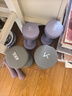 Keep哑铃女士健身家用彩色浸塑环保手铃亚铃全身塑形紫灰色3kg*2 实拍图