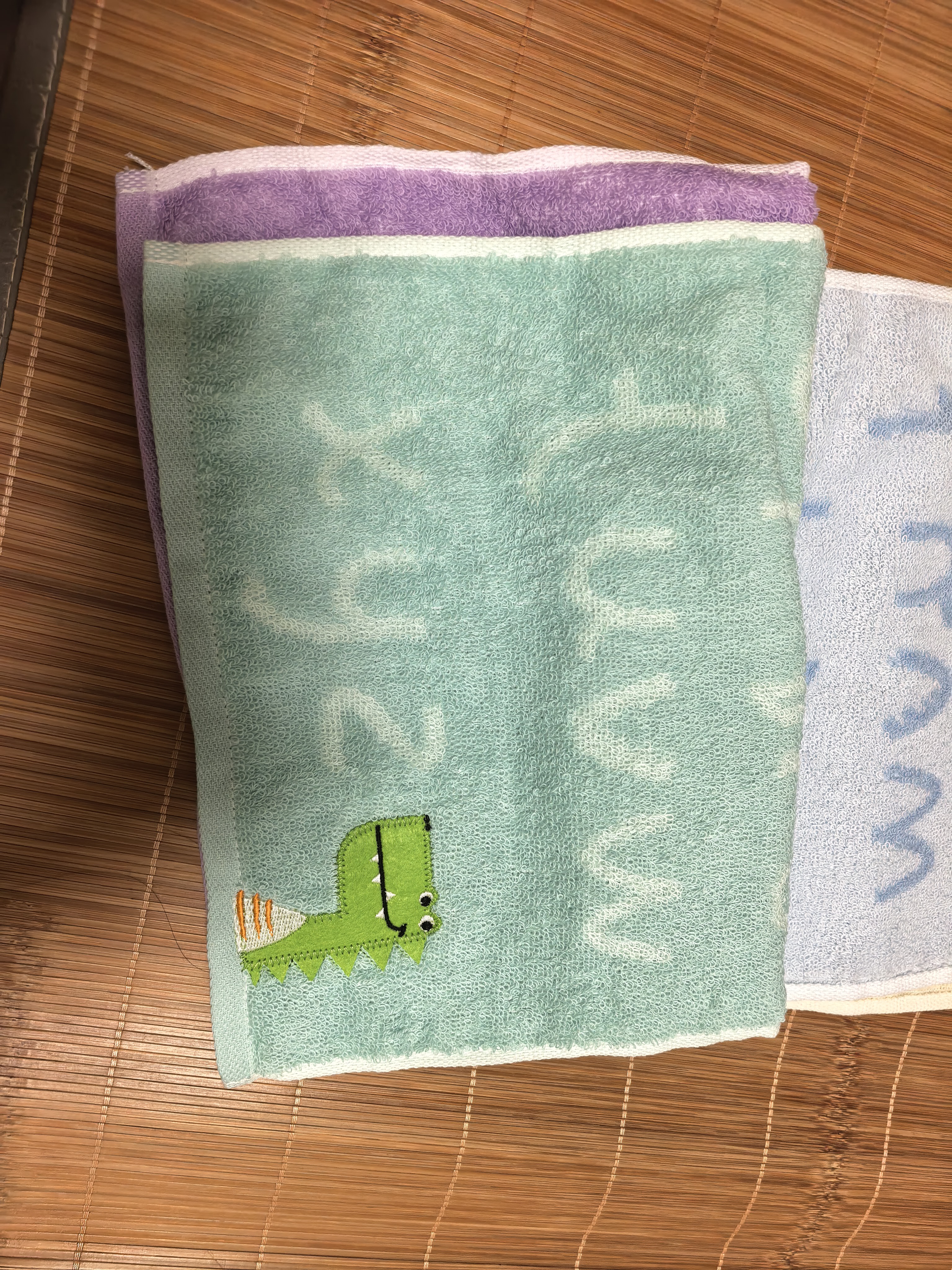 金号A类儿童毛巾纯棉小毛巾洗脸擦手毛巾挂式婴儿毛巾方巾洗脸帕6条装 实拍图