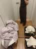优衣库针织廓形长裤女装男装/常规款休闲裤裤子482287 486980 482287/39棕黑色 S 实拍图