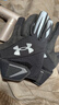 安德玛（Under Armour）健身骑行手套冬季男女保暖加绒电动摩托自行车防寒风手套黑灰L 实拍图