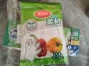 美丽雅一次性手套200只食品用抽取式塑料pe加厚防漏家用厨房透明薄膜 实拍图