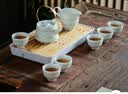 苏氏陶瓷茶盘茶托青瓷茶具套装手绘描金提梁功夫茶具一茶壶六茶杯 实拍图