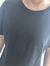 【京东直采】200g纯棉t恤男女短袖26新款纯棉打底衫内搭t恤 黑色（短袖） L （110-125斤） 实拍图