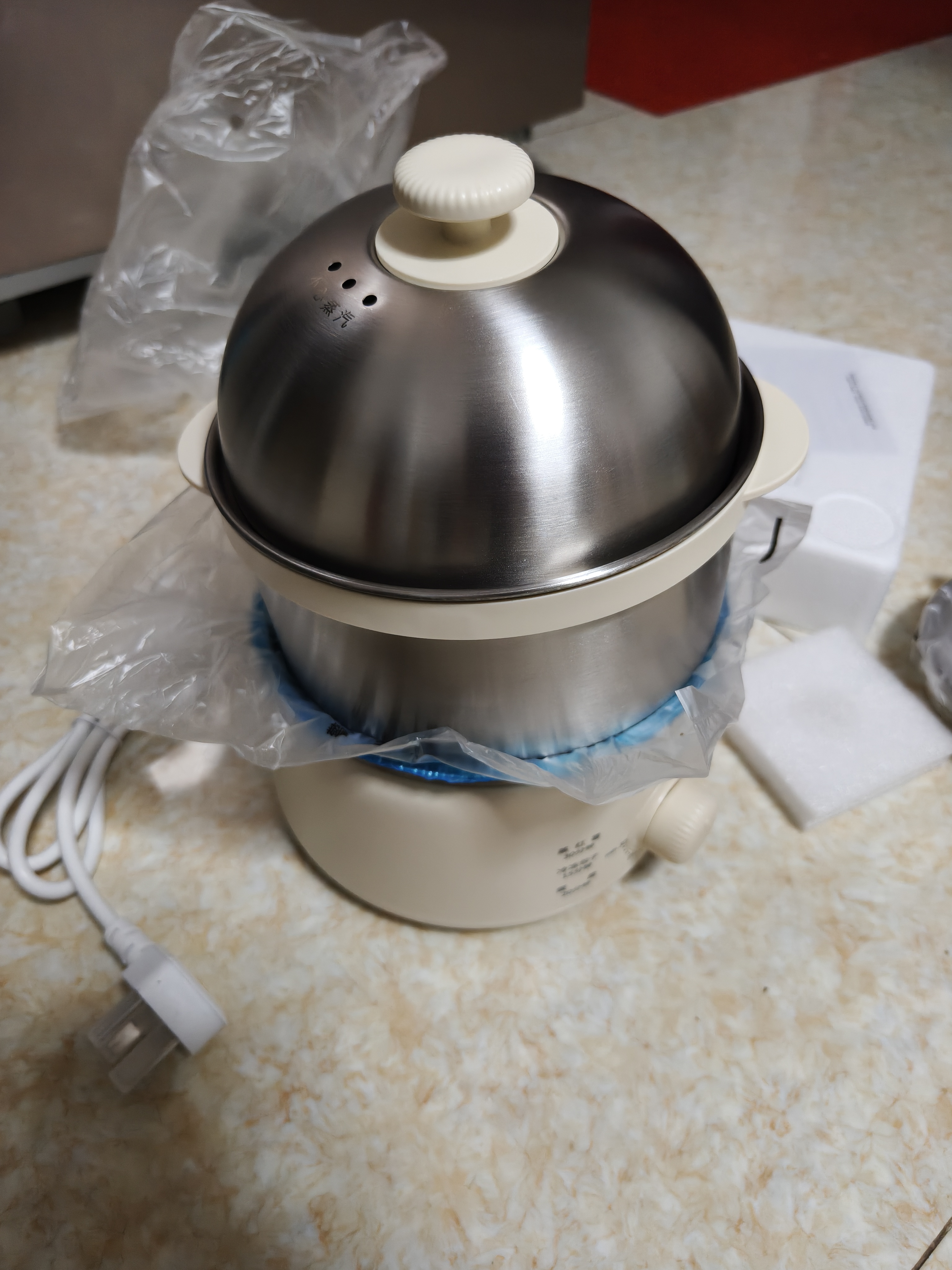 九阳（Joyoung）蒸蛋器 煮蛋器 定时 自动断电安心用 小型316L不锈钢多功能 双层蒸煮鸡蛋早餐神器ZD14-GE330 实拍图