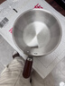 特厚不锈钢平底锅奶锅电磁炉通用不粘锅辅食锅汤锅煮锅蒸锅汤锅 胡桃木锅17cm 实拍图
