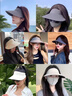 GOLOVEJOY高乐捷防晒帽空顶帽夏季户外运动骑车通勤遮阳大帽檐无痕可折叠灰 实拍图